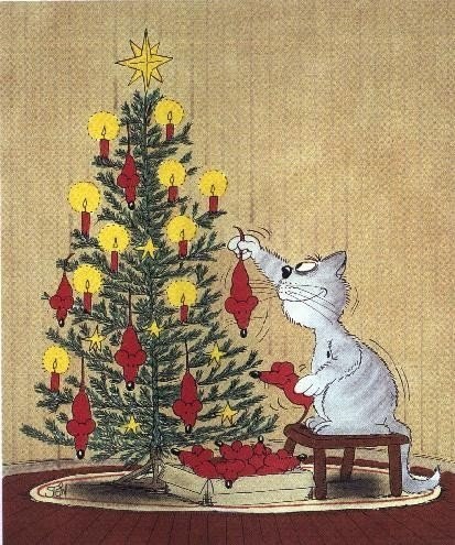 — Какие у тебя планы на Новый год? — Залезу на елку и буду звездой!