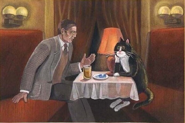 — Как вы думаете, доктор, разговаривать с кошкой — это паранойя или ещё не совсем? — Вы совершенно ...