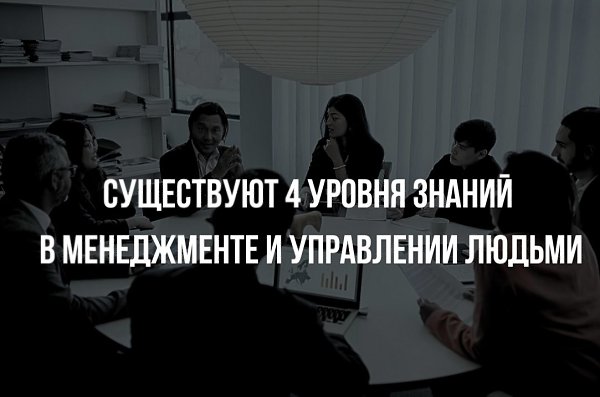Существуют 4 уровня знаний в менеджменте и управлении людьми.1-й уровень: я не знаю, что я не знаю — ...