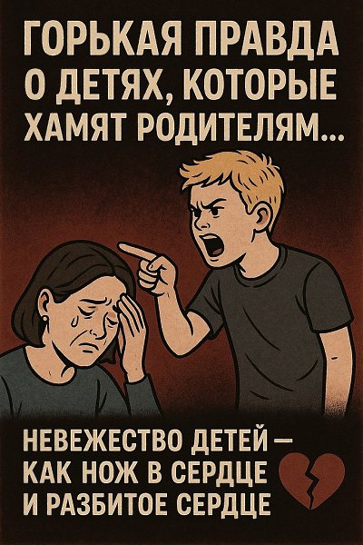 Горькая правда о детях, которые хамят родителям... То, что я сейчас скажу, может вам не понравиться. ...