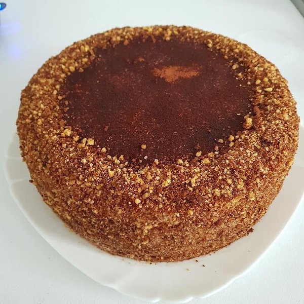 Орехово-шоколадно-кофейный торт. Корж: 1) 50г молотых орехов 1ст мука 1ст.л какао разрыхлитель ... - 2