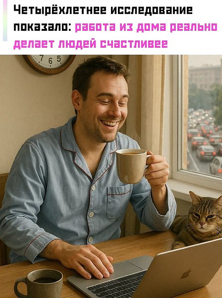 Выходит, что домашний режим экономит не только деньги, но и нервы. Без пробок, перекусов на бегу и ...