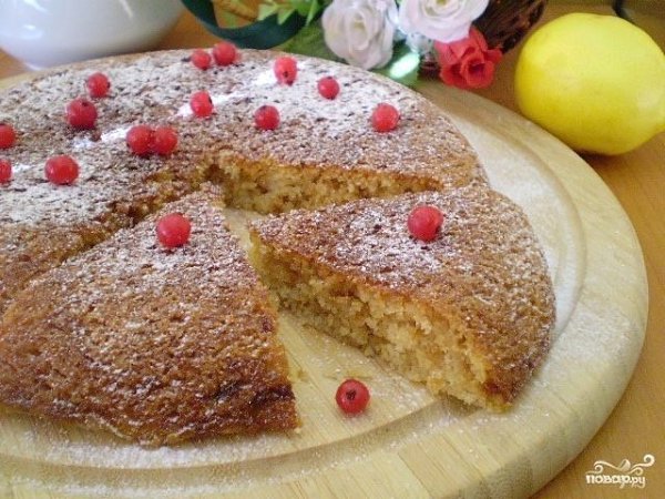 Лимонный манник.Замочите манку в кефире с сахаром, оставьте в теплом месте на час. Добавьте лимонный ...